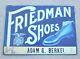 Vintage Antique Advertising Tin Sign Friedman Shoes Boots 1920s Clothing Store