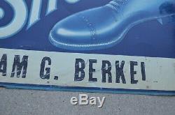 Vintage Antique Advertising Tin Sign FRIEDMAN SHOES Boots 1920s Clothing Store