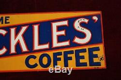 Vintage Antique Arbuckles' Coffee Sign Embossed Tin Tacker Advertising