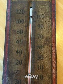 Vintage Antique Arbuckles' Coffee Tin Sign Thermometer (Works Properly)