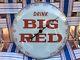 Vintage Antique Big Red Soda Pam Clock Co. Tin Non Porcelain Thermometer Sign