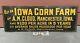 Vintage Antique Buy An Iowa Corn Farm Scioto Sign Co. Embossed Tin Sign