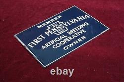 Vintage Antique First Pennsylvania Artificial Breeding Co-op Owner Tin Sign