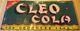 Vintage Antique Rare 1939 Cleo Cola Embossed Tin Advertising Sign