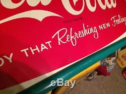 Vintage Antique Soda Coke Coca Cola Tin Non Porcelain Bottle Store Sign CLEAN