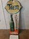 Vintage Antique Teem Tin Non Porcelain Thermometer Sign Pepsi Co Lime Lemon