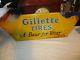 Vintage Authentic Gas Station Gillette Tires Sign, Nice! , Tin, One, Side No-reserve