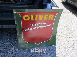 Vintage Authentic Oliver Tractor Tin Advertising Sign, Farm Related, Make offer