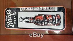 Vintage BARQ'S ROOT BEER Tin THERMOMETER SIGN Drink Soda Hires Pop Tin Dad's Old