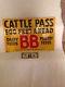 Vintage Bb Feeds Cattle Pass 500 Feet Ahead Tin Scioto Sign Co. Kenton, O. Nice
