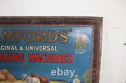 Vintage Bamfords Original & Universal Haymaking Machines Tin Advertising Sign
