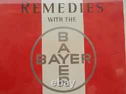 Vintage Bayer Cross Pesticide Ad Litho Tin Sign Board With Calendar, Germany