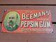 Vintage Beeman's Pepsin Gum Tin Sign Antique. 6 3/4 X 14 Original Embossed