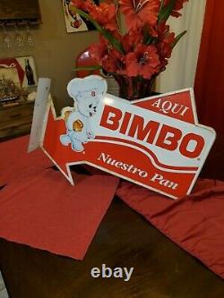 Vintage Bimbo Bread Grocery Store Bakery 22x 17 Tin Metal Advertising Sign