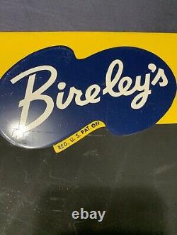 Vintage Bireleys Soda Pop Tin Menu Board Chalk Sign 22 x 14