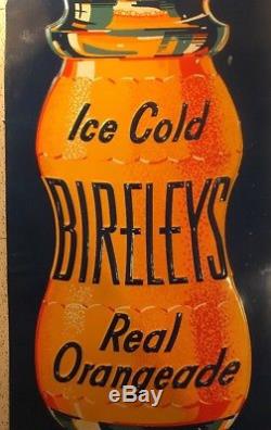 Vintage Bireleys Tin Orange Soda Sign
