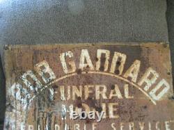 Vintage Bob Gabbard Funeral Home Tin Advertising Sign Jackson KY Kentucky