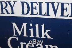 Vintage Bordens Dairy Milk Advertising Flange Tin Sign 16