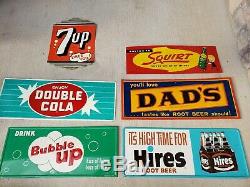 Vintage Bubble Up embossed Tin Soda Pop Gas Station 28 Embossed Metal SignNice