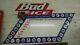 Vintage Bud Ice Logo Classic Sign Rare Hard To Find Beer Tin Metal Nhl Hockey L1