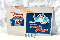 Vintage Bull Graphics Super 501 Detergent Soap Advertising Tin Sign Board TS312
