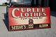 Vintage Curlee Clothes Mens Wear Tin Sign Top Hats Suits Albion Wood Frame 8ft