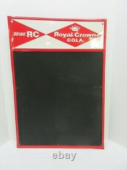 Vintage C. 1950's RC ROYAL CROWN COLA TIN METAL CHALKBOARD SIGN