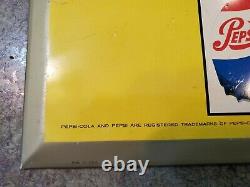 Vintage Cardboard & Metal Tin Soda Sign HAVE A PEPSI M-239 USA 9 x 11