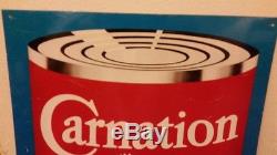 Vintage Carnation Evaporated Milk Grocery Store 18 Metal Tin Sign