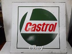 Vintage Castrol Double Sided Tin Sign