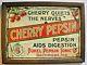 Vintage Cherry Pepsin Tin General Store Sign In Wood Frame Bokel Pepsin Tonic