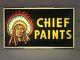 Vintage Chief Paints Lighted Sign Killer Light Not Porcelain Tin Metal Fast Ship