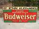 Vintage Circa 30's-40's Budweiser Beer Large Tin Sign Must See Local Pick-up