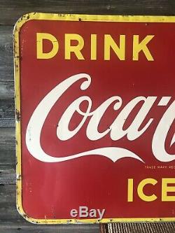Vintage Coca-Cola Advertising Sign Tin Coke Sign