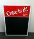 Vintage Coca Cola Coke Is It 28x20 Advertising Metal Tin Chalkboard Sign