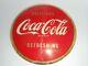 Vintage Coca Cola Coke Round Soda Cola Celluloid & Tin Original Advertising Sign