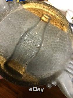 Vintage Coca Cola Gold Leaf Tin No Porcelain Sign Coke Button For Kay Frame