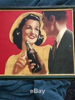 Vintage Coca Cola Rectangular Tin Sign