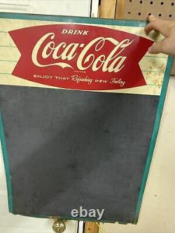 Vintage Coca Cola Restaurant Diner Menu 28x20 Metal Tin Sign Menu Board 1963