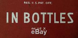 Vintage Coke Button 16 Inch Tin Sign Advertising Drink Coca Cola In Bottles