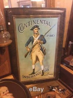 Vintage Continental Fire Insurance Advertising Co. Tin New York