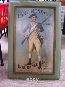 Vintage Continental Fire Insurance Co. Of New York Tin sign About 20 x 30 inches