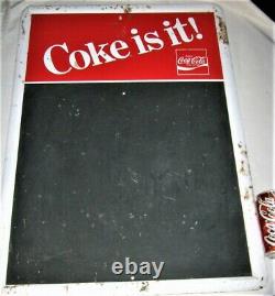 Vintage Country USA Store Cafe Coca Cola Menu Food Board Tin Sign Not Porcelain