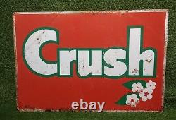 Vintage Crush Litho Sign original Orange Soda Argentine