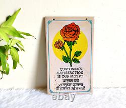 Vintage Customer's Satisfaction Is Our Motto Tin Sign Board Collectibles S110