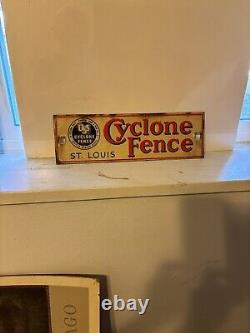 Vintage Cyclone Fence Co Tin Sign St. Louis