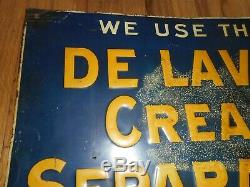 Vintage DELAVAL Cream Separator World Standard Tin Tacker Advertising Farm SIGN