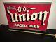 Vintage Drink Old Union Lager Beer Tin Metal Bar Sign New Orleans Antique Brew