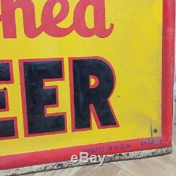 Vintage Dad's Root Beer Embossed Tin Litho Key Hole 28 Advertising Sign Rare