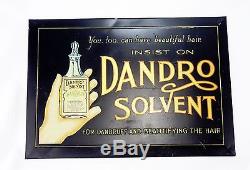 Vintage Dandro Solvent Tin Over Cardboard Advertising Sign ca1947